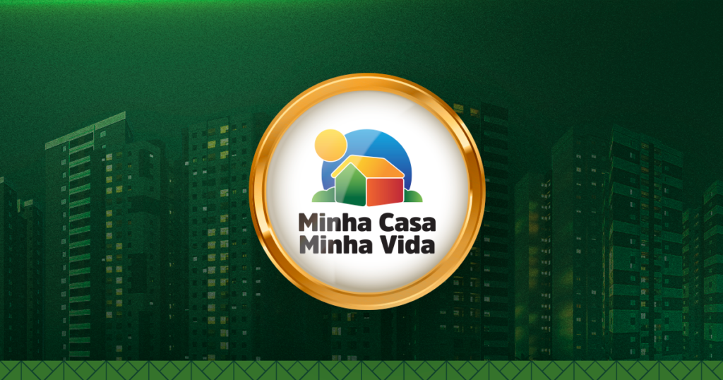 Empreendimentos Geratriz ao fundo e o selo Minha Casa Minha Vida.