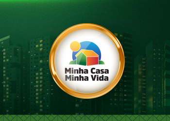 Empreendimentos Geratriz ao fundo e o selo Minha Casa Minha Vida.