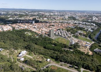 Imagem da região do Jardim Iguatemi em Sorocaba, com fotomontagem do Parque das Margaridas.